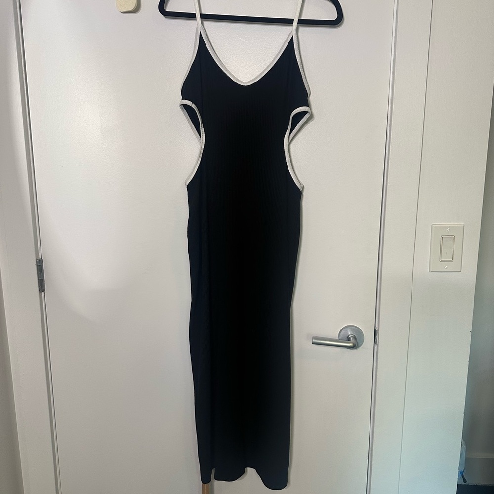 Reformation Black Cut Out Dress